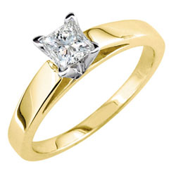 Złoty pierścionek zaręczynowy