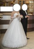 Suknia ślubna Przepiękna suknia ślubna Emmi Mariage model ADRIA z kolekcji 2015 r.!  kolor: śnieżnobiały rozmiar: 36/38
