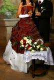 Suknia ślubna Suknia ślubna typu Scarlet kolor: Bordowo-biała rozmiar: 36