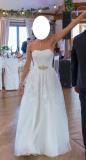 Suknia ślubna Suknia ślubna z USA - hiszpańska koronka r. 36 kolor: złamana biel rozmiar: 36