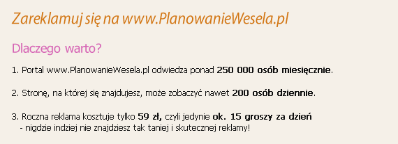 Reklama w portalu www.PlanowanieWesela.pl
