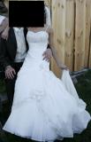 Suknia ślubna Ekskluzywna ślubna suknia włoskiego projektanta EDDY K kolor: Kośc słoniowa rozmiar: 36