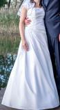 Suknia ślubna elegancka suknia typu A kolor: biała rozmiar: 34/36