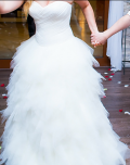 Suknia ślubna piękna suknia ślubna, okazyjna cena! kolor: kremowa rozmiar: 38