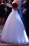 Suknia ślubna Przepiękna tiulowa księżniczka kolor: Biel rozmiar: 34-36
