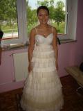 Suknia ślubna ŚLICZNA I ORYGINALNA SUKNIA ŚLUBNA kolor: waniliowy rozmiar: 36