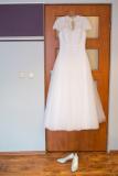 Suknia ślubna Sprzedam suknię ślubną  kolor: Biała  rozmiar: 38