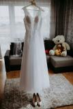 Suknia ślubna Sprzedam suknię śluną kolor: biały  rozmiar: s