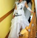 Suknia ślubna Suknia ślubna hiszpanka, syrena 160 cm, rozm 38 kolor: biało - czarna rozmiar: 38