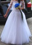Suknia ślubna Suknia ślubna princessa biała rozm 36, koronkowe bolerko gratis kolor: biała rozmiar: 36