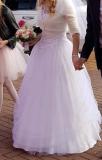 Suknia ślubna Suknia ślubna raz używana,zakupiona w Salonie Mody Ślubnej ANGELA kolor: Czysta biel rozmiar: 38