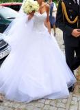 Suknia ślubna Suknia ślubna sincerity 3656 Princeska księżniczka XS 34 gratisy biała  kolor: biały rozmiar: 32/34/36