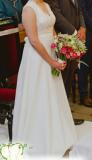 Suknia ślubna Suknia Ślubna z kolekcji MIA LAVI model 1630 kolor: śmietankowa biel  rozmiar: 38