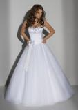 Suknia ślubna OKAZJA! Tiulowa Suknia Ślubna dla Księżniczki kolor: Biała rozmiar: 38