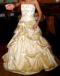 Suknia ślubna Wyjątkowa i przepiękna suknia! kolor: złoty z dodatkami ecru rozmiar: 38