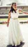Suknia ślubna Wyjątkowa suknia ślubna Justina Alexandra i welon kolor: śmietankowy rozmiar: 38